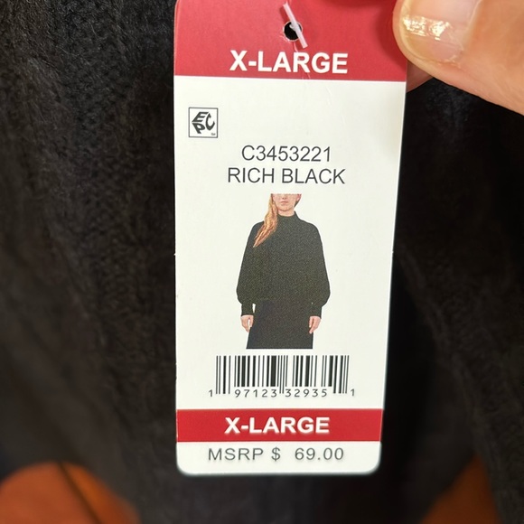 NWT Vince Camuto Mock Turtleneck Balloon Sleeve Sweater - Picture 4 of 6